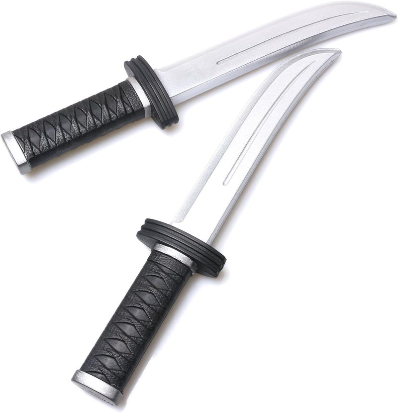 DAYSTART 12.5" PU Foam Training Daggers for Martial Arts Practice, Realistic Fake Foam Swords with Plastic Core for Costume Party Props, 2 Pack - Image 1